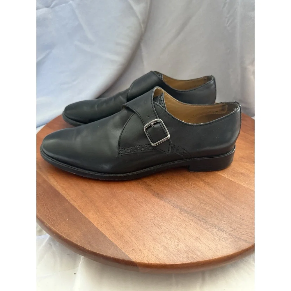 Cole Haan Black Leather Monk Strap Classic Oxford Shoe C12876 Men's‎ Size 8